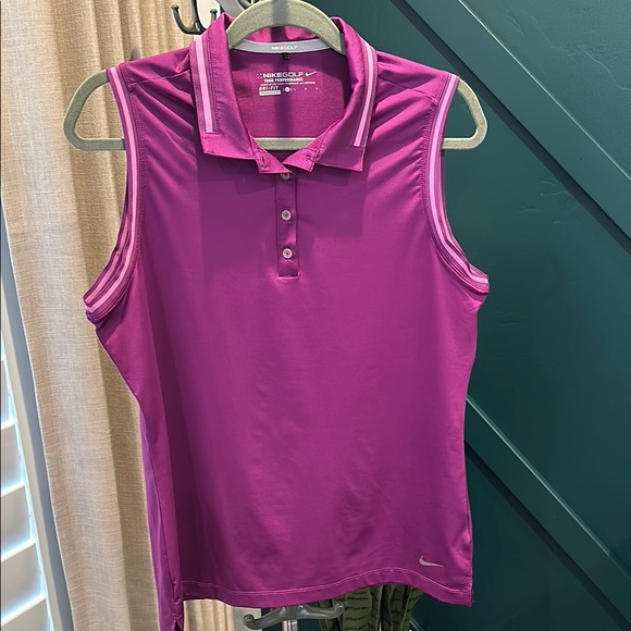 Nike Tops - Nike Sleeveless Golf Polo - Magenta